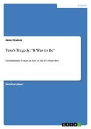 Cover von Tess's Tragedy: 'It Was to Be'