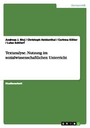 Cover von Textanalyse.Nutzung im sozialwissenschaftlichen Unterricht
