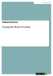 Cover von Closing the Book of Culture