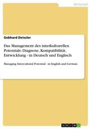 Cover von Das Management des interkulturellen Potentials: Diagnose, Kompatibilität, Entwicklung - in Deutsch und Englisch