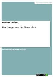 Cover von Der Lernprozess der Menschheit
