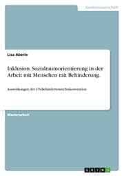 Cover von Inklusion.Sozialraumorientierung in der Arbeit mit Menschen mit Behinderung.