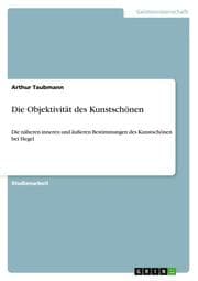 Cover von Die Objektivität des Kunstschönen