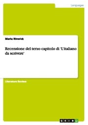 Cover von Recensione del terzo capitolo di 'L'italiano da scrivere'