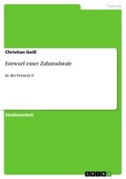 Cover von Entwurf einer Zahnradstufe