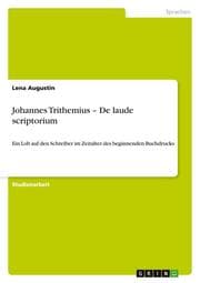 Cover von Johannes Trithemius - De laude scriptorium