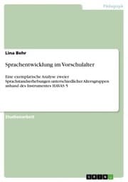 Cover von Sprachentwicklung im Vorschulalter