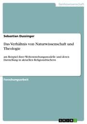 Cover von Das Verhältnis von Naturwissenschaft und Theologie
