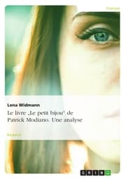 Cover von Le livre 'Le petit bijou' de Patrick Modiano. Une analyse