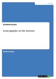 Cover von Lexicography on the internet