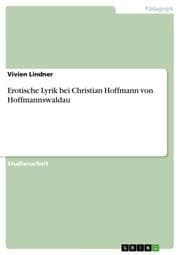 Cover von Erotische Lyrik bei Christian Hoffmann von Hoffmannswaldau