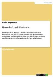 Cover von Herrschaft und Bürokratie