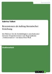 Cover von Rezensionen als Auftrag literarischer Erziehung