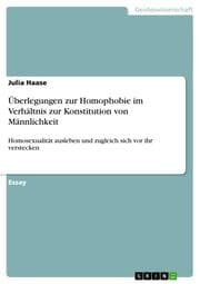 Cover von Überlegungen zur Homophobie im Verhältnis zur Konstitution von Männlichkeit