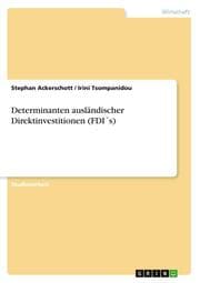 Cover von Determinanten ausländischer Direktinvestitionen (FDI's)