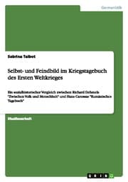 Cover von Selbst- und Feindbild im Kriegstagebuch des Ersten Weltkrieges