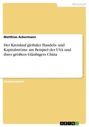 Cover von Der Kreislauf globaler Handels- und Kapitalströme am Beispiel der USA und ihres größten Gläubigers China