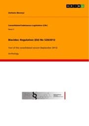 Cover von Biocides: Regulation (EU) No 528/2012