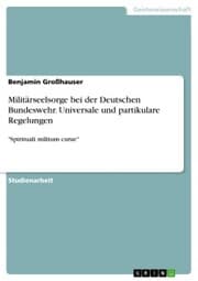 Cover von Militärseelsorge bei der Deutschen Bundeswehr. Universale und partikulare Regelungen