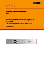 Cover von Kosmetische Mittel: Verordnung (EG) Nr. 1223/2009