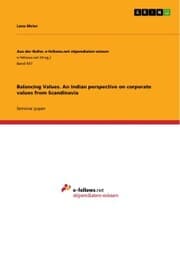 Cover von Balancing Values. An Indian perspective on corporate values from Scandinavia