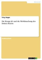 Cover von Die Krupp AG und die Mobilmachung des Dritten Reichs