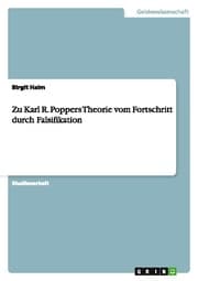 Cover von Zu Karl R.Poppers Theorie vom Fortschritt durch Falsifikation