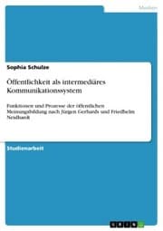 Cover von Öffentlichkeit als intermediäres Kommunikationssystem