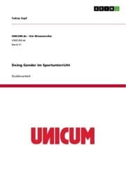 Cover von Doing Gender im Sportunterricht