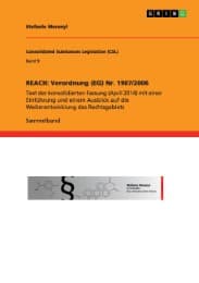 Cover von REACH: Verordnung (EG) Nr. 1907/2006