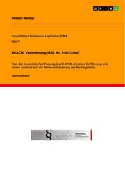 Cover von REACH: Verordnung (EG) Nr. 1907/2006