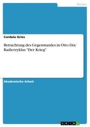 Cover von Betrachtung des Gegenstandes in Otto Dix' Radierzyklus 'Der Krieg'