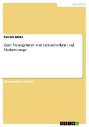 Cover von Zum Management von Luxusmarken und Markenimage