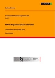 Cover von REACH: Regulation (EC) No 1907/2006