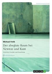 Cover von Der absolute Raum bei Newton und Kant