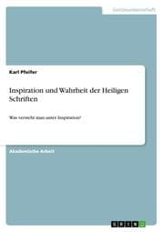 Cover von Inspiration und Wahrheit der Heiligen Schriften