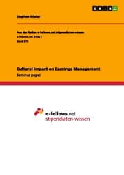 Cover von Cultural Impact on Earnings Management