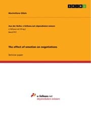 Cover von The effect of emotion on negotiations