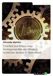 Cover von Ursachen und Folgen einer Niedrigzinspolitik der öffentlich-rechtlichen Banken in Deutschland