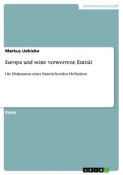 Cover von Europa und seine verworrene Entität