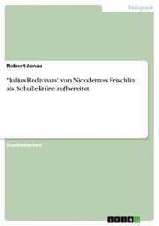 Cover von 'Iulius Redivivus' von Nicodemus Frischlin als Schullektüre aufbereitet
