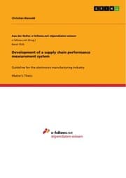 Cover von Development of a supply chain performance measurement system