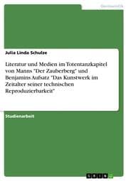 Cover von Literatur und Medien im Totentanzkapitel von Manns 'Der Zauberberg' und Benjamins Aufsatz 'Das Kunstwerk im Zeitalter seiner technischen Reproduzierbarkeit'