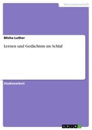 Cover von Lernen und Gedächtnis im Schlaf