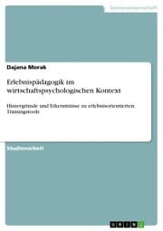 Cover von Erlebnispädagogik im wirtschaftspsychologischen Kontext