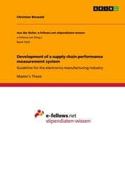 Cover von Development of a supply chain performance measurement system