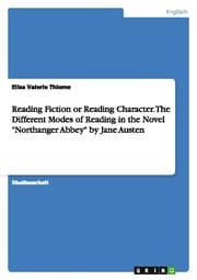 Cover von Reading Fiction or Reading Character.The Different Modes of Reading in the Novel 'Northanger Abbey' by Jane Austen