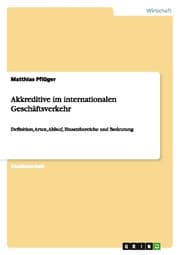 Cover von Akkreditive im internationalen Geschäftsverkehr