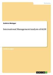 Cover von International Management Analysis of ALDI