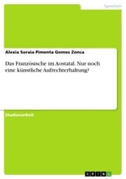 Cover von Das Französische im Aostatal. Nur noch eine künstliche Aufrechterhaltung?